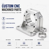 Support de montage de roulement à bride usiné CNC 5 axes sur mesure OEM ODM Précision optimisée pour l'automobile, l'automatisation industrielle et la robotique