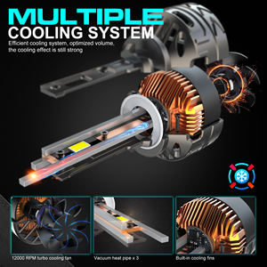 陈朗单6000K 4300K 3000K发光二极管汽车前照灯300W 36000LM毫米汽车发光二极管前照灯灯泡H7 H11 9005 9006 880 H4发光二极管前照灯 - Product Image 5