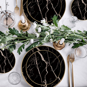 <span class=keywords><strong>Assiettes</strong></span> à dîner en marbre, style vintage, pour le dîner, <span class=keywords><strong>assiettes</strong></span> en vrac, <span class=keywords><strong>assiettes</strong></span> en céramique, vaisselle en or blanc - Product Image 6