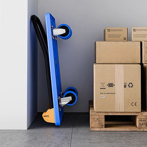 हैंड ट्रक कार्ट प्लास्टिक फोल्डेबल प्लेटफॉर्म ट्रॉली गाड़ी चलाने वाले सामान के लिए प्लास्टिक प्लेटफॉर्म ट्रॉली - Product Image 3