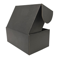 Caja de Regalo de Cartón Kraft Multicolor de Doble Cara, Resistente, Fabricada con Materiales Reciclados Ecológicos Negros Personalizables