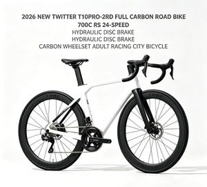 Bicicleta de Estrada 2026 Twitter T10PRO-2RD em Carbono Completo, 700C RS 24 Velocidades, Freio a Disco Hidráulico, Rodas de Carbono, Bicicleta de Corrida Urbana para Adultos - Product Image 1