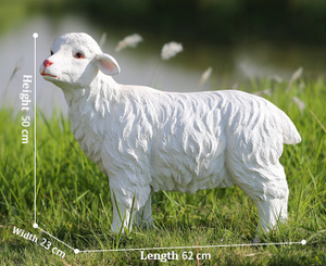 Outdoor a grandezza naturale in fibra di vetro scultura di capra in resina cartone animato animale giardino statua per parco paesaggio centro commerciale ornamenti decorazioni - Product Image 4