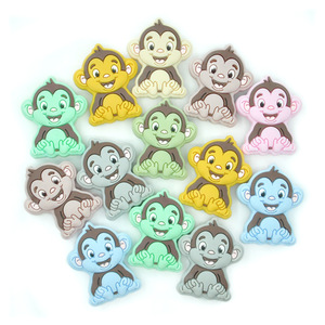 Silicone <b>Monkey</b> Teething Beads For Babies 0-24 Months Soft <b>Toy</b> Anti Drop Chain - Product Image 4