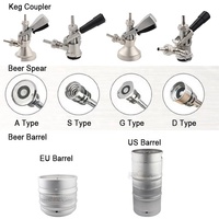 American Sanke D Keg Spear G-Type Safety Spear Extractor Acier inoxydable S/A Type Keg Fitting Beer Extractor for Homebrew Barrel