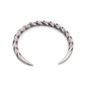 Bracelet en corne de taureau torsadée yunnique, design ouvert en argent antique, bijoux unisexe, cadeau - Product Image 5