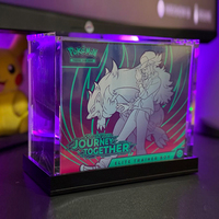 Protecteur de boîte d'entraînement Elite en acrylique résistant aux UV - Matériel 6 mm + 5 mm + 4 x 3 mm 52N+ aimants - Compatible PKMN ETB (base noire)