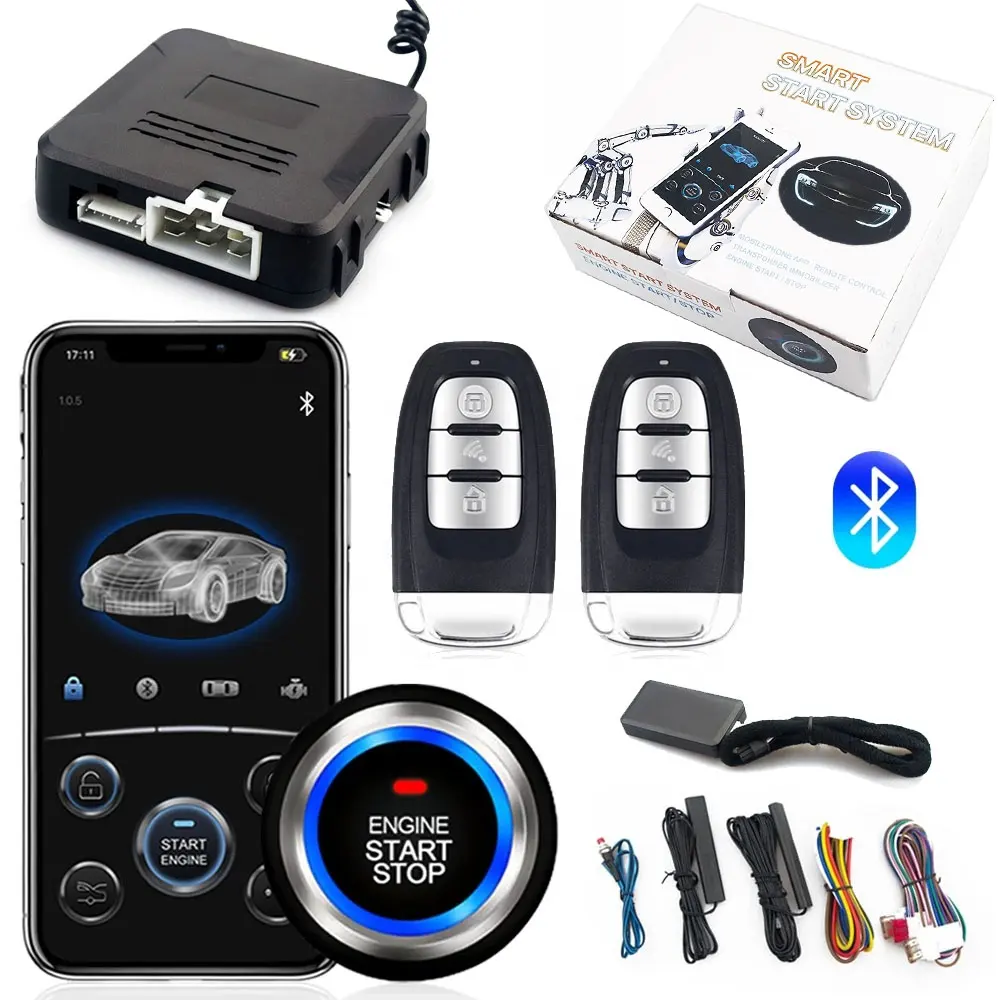 Factory wholesale Car Bluetooth Mobile Phone APP Control Engine Ignition Open Trunk PKE Keyless Entry Car Alarm