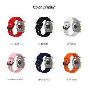 สายนาฬิกาซิลิโคนขายส่งจากโรงงานสำหรับ Apple Watch S10 11 46 มม. Ultra 49 มม. SE 44 มม. สายนาฬิกาแบบสปอร์ตพร้อมหัวเข็มขัดสแตนเลส - Product Image 4