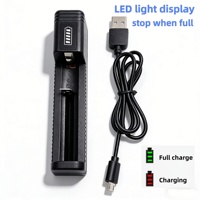 Chargeur USB à fente unique le plus vendu pour batteries 21700/26650/18500, démarrage sans tension, protection contre les surcharges, pour montres connectées et appareils photo