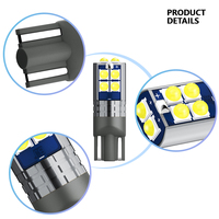 LED T10 500lm Largeur Ampoule Voiture Véhicule Lampe W5W 194 3030 12V 24V Auto Lighting System