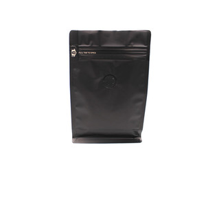 Personnalisé Noir Mat Mylar À Soufflet Scellé Sous Vide Café Gourmand <span class=keywords><strong>Met</strong></span> en Sac Avec la Valve Et le Zip-Lock" - Product Image 4