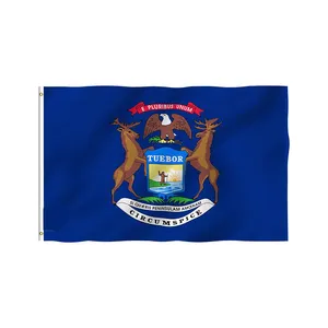 Hot selling 3x5ft 100%Polyester double sided usa 50state flag Custom Maine state flag