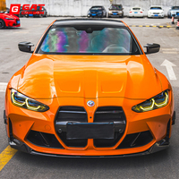 Grille avant en fibre de carbone sèche, style V monobloc, pour BMW M3 M4 G80 G82 G83 2021+