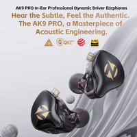 Écouteurs intra-auriculaires filaires QKZ AK9 PRO, son Hi-Fi, audio haute fidélité avec micro intégré, contrôle intégré pour la musique, les jeux et les sports