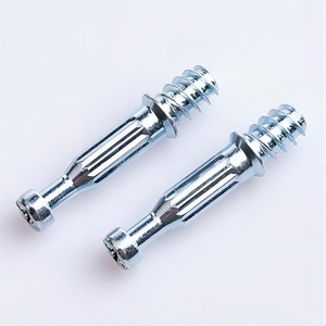 Углеродистая сталь 2-в-1 соединитель для шкафа Невидимый соединитель болт мебельная фурнитура Аксессуары соединитель для дюбеля винт - Product Image 4