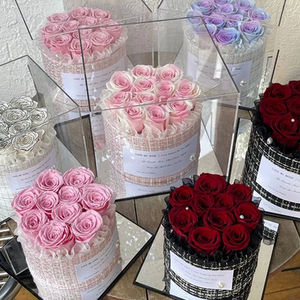 Regalo di san valentino fiori secchi <span class=keywords><strong>Rose</strong></span> d'oro 24 carati di lunga durata per sempre fiori di rosa stabilizzati eterni decorazione scatola regalo fiori - Product Image 3