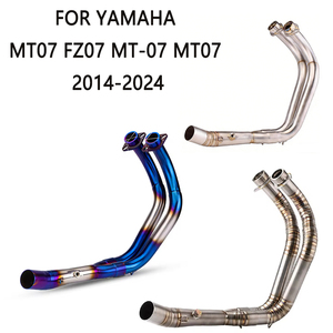Système d'échappement complet pour moto, tuyau avant 51 mm, silencieux à enfiler pour Yamaha MT07 <span class=keywords><strong>MT</strong></span>-<span class=keywords><strong>07</strong></span> FZ07 2014 - 2023 R7 <span class=keywords><strong>2021</strong></span> - 2023 - Product Image 1