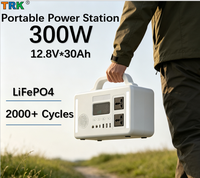 Station d'alimentation portable d'urgence pour l'extérieur 300W 384Wh LiFePO4, générateur solaire de secours pour le camping