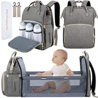 Hot sale custom mommy backpack bags waterproof large folding insulated baby diaper bags with changing station