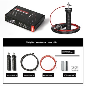 <span class=keywords><strong>Corde</strong></span> à <span class=keywords><strong>sauter</strong></span> lestée premium absorbant la transpiration avec poignée antidérapante pour le fitness et le remodelage corporel - Product Image 3