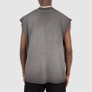 Débardeur en coton personnalisé, style vintage, lavé, de haute qualité, grande taille, débardeurs pour hommes, débardeurs de sport pour hommes - Product Image 2