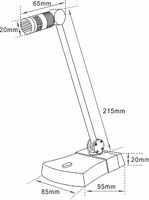 Un microphone de conférence filaire unidirectionnel gris robuste pour les présentations, les discussions et les conférences de presse
