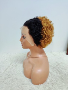 Letsfly Promotion $14.5 Short <b>Curly</b> <b>Wigs</b> 13x4 Lace Frontal Cheap Short Cut Water Wave Virgin Brazilian Human <b>Wig</b> Wholesale F408 - Product Image 4