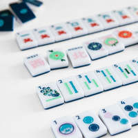 Mahjong américain BLEU & BLANC pour quatre joueurs