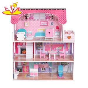 Personalizar rojo <span class=keywords><strong>de</strong></span> <span class=keywords><strong>madera</strong></span> en miniatura muñeca pequeña <span class=keywords><strong>casa</strong></span> <span class=keywords><strong>para</strong></span> las chicas W06A380D - Product Image 6