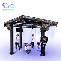 Plataforma de Juego Arcade de Tiro en Equipo para 4 Jugadores, Simulador de Caminata VR 9D Multijugador de Gran Espacio con Juegos de Objetivos de Movimiento Libre