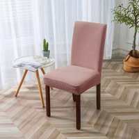 Housse de chaise en velours jacquard épaissi, universelle, extensible, à carreaux, pour salle à manger, hôtel, banquet, bureau, réunion