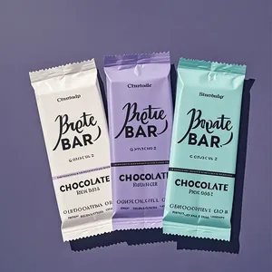 Papel de aluminio impreso personalizado 3 sello lateral bolsita hongo piruleta embalaje comestible Ziplock Mylar barra de chocolate bolsa - Product Image 3