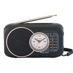 Solar-Powered AM/FM/SW Radio with Clock, <b>Flashlight</b> & USB/TF MP3 Player - Product Image 3