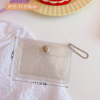 Pochette transparente en PVC personnalisée moderne avec logo pour cartes, rouges à lèvres, billets et maquillage