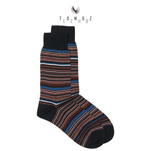 Calcetines de Vestir para Hombre de Lujo, de Algodón Egipcio/Nailon, Antibacterianos, Transpirables, con Rayas Finas y Refinadas para Trajes de Negocios - Product Image 2