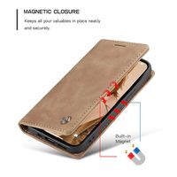 Pour les étuis de téléphone portefeuille en cuir rétro CaseMe A06 A16 A17 Étui de téléphone à rabat magnétique avec fonction de support de portefeuille S25ultra S26