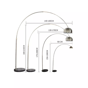 Đèn Đứng Góc LED Bắc Âu Hiện Đại Thiết Kế Đế Đá Cẩm Thạch Hồ Quang Câu Cá Phòng Khách - Product Image 3