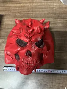 Skull Warrior <span class=keywords><strong>Death</strong></span> Demon Máscara de látex Cosplay de Halloween y máscara de fiesta de casa embrujada transfronteriza para fanáticos del terror - Product Image 3