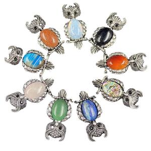 Ожерелье в виде совы, Исцеляющие кристаллы, подвеска, ожерелья для женщин и мужчин, натуральный аметист, драгоценный камень, ювелирные изделия для рейки, духовная энергия - Product Image 1