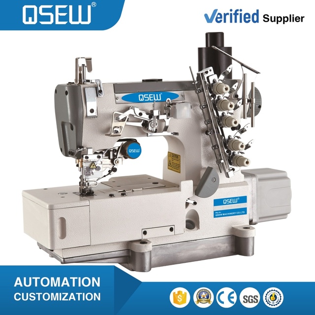 QS-500-01-UT Energy Saving Flat Bed Direct Drive High Speed Auto Trimmer Interlock Industrial Sewing Machine