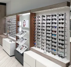 High End Optical Shop Design Eyewear Sunglasses Display Cabinet For Optician Shop