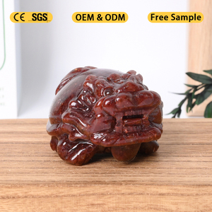 Vente en gros de sculptures de tortue chinoise Longgui en cristal sculpté, statue de tortue dragon pour la décoration Feng Shui - Product Image 2