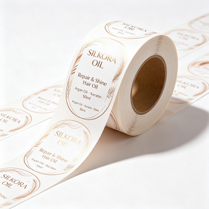 Etichette Adesive Cosmetiche TEDDY Personalizzate con Lamina Dorata, Design di Lusso con Logo, Stampa a Caldo in Oro per Etichette di Oli Essenziali - Product Image 3