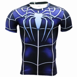 T-<span class=keywords><strong>shirt</strong></span> de sport à séchage rapide pour homme, imprimé 3D, compression, manches courtes, super-héros, <span class=keywords><strong>Spiderman</strong></span> - Product Image 6