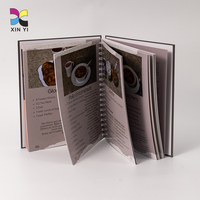 Carnet de recettes de cuisine personnalisé avec reliure spirale métallique Wire-O, couverture imperméable, impression couleur intégrale