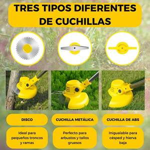 <span class=keywords><strong>Decespugliatore</strong></span> Elettrico da Giardino 21V con Batteria Ricaricabile, Tagliaerba Cordless con Lama di Taglio - Product Image 3