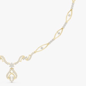 Collar de diamantes de oro de 9 quilates de lujo, el más vendido, elegante joyería fina para mujeres, para bodas y fiestas, disponible a precio de exportación. - Product Image 3