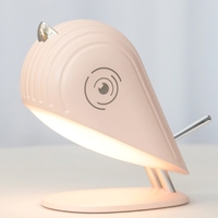 Mini lampe moderne rechargeable LED pour oiseaux, lampe de chevet créative pour la maison avec alimentation CC réglable sans fil