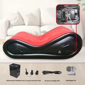 Sofá-Cama Inflável Portátil de <span class=keywords><strong>Design</strong></span> Moderno XXXX <span class=keywords><strong>NEW</strong></span> YX, Dobrável, com Inflação Automática, Colchão de Ar para Acampamento, Descanso e Lazer - Product Image 4